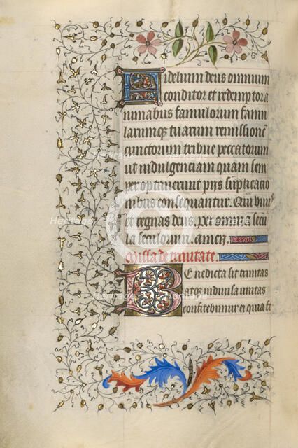Decorated Initial F; Decorated Initial B; Book of Hours, about 1415-1420. Creator: Unknown.