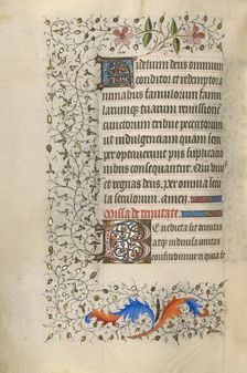 Decorated Initial F; Decorated Initial B; Book of Hours, about 1415-1420. Creator: Unknown