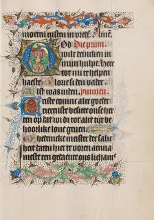 Decorated Initial G; Book of Hours, Use of Utrecht, about 1460. Creator: Master of Evert Zoudenbalch