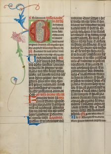 Decorated Initial G; Collegium Ducale, about 1420-1430. Creator: Master Michael