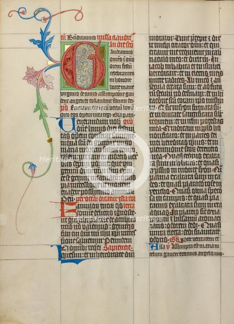 Decorated Initial G; Collegium Ducale, about 1420-1430. Creator: Master Michael.