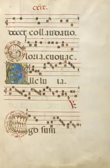 Decorated Initial G; Decorated Initial A; Decorated Initial E; Gradual, about 1460-1480. Creator: Unknown