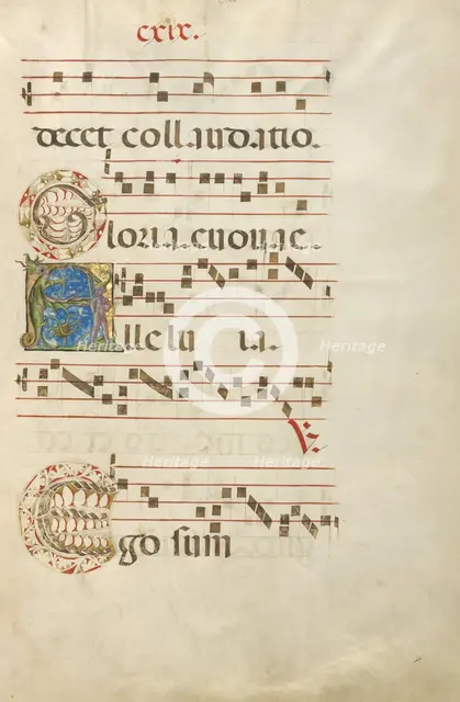 Decorated Initial G; Decorated Initial A; Decorated Initial E; Gradual, about 1460-1480. Creator: Unknown.