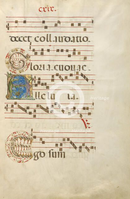 Decorated Initial G; Decorated Initial A; Decorated Initial E; Gradual, about 1460-1480. Creator: Unknown.