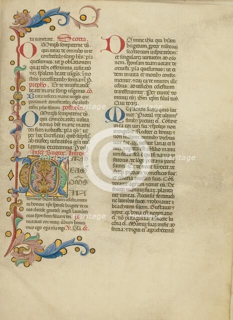Decorated Initial G; Missal, between about 1389 and 1400. Creator: Master of the Brussels Initials.