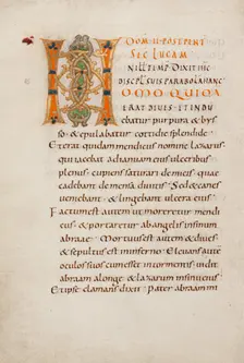 Decorated Initial H; Gospel Lectionary, late 10th century. Creator: Unknown