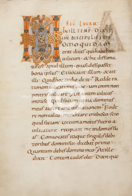 Decorated Initial H; Gospel Lectionary, late 10th century. Creator: Unknown.