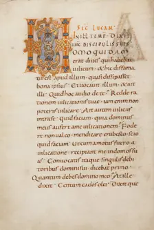 Decorated Initial H; Gospel Lectionary, late 10th century. Creator: Unknown