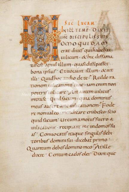 Decorated Initial H; Gospel Lectionary, late 10th century. Creator: Unknown.