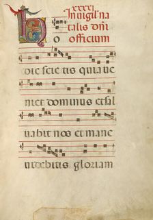Decorated Initial H; Gradual, about 1460-1480. Creator: Unknown