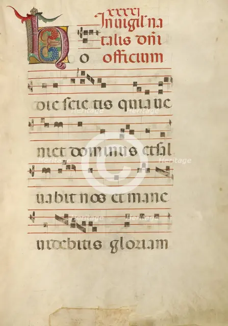 Decorated Initial H; Gradual, about 1460-1480. Creator: Unknown.