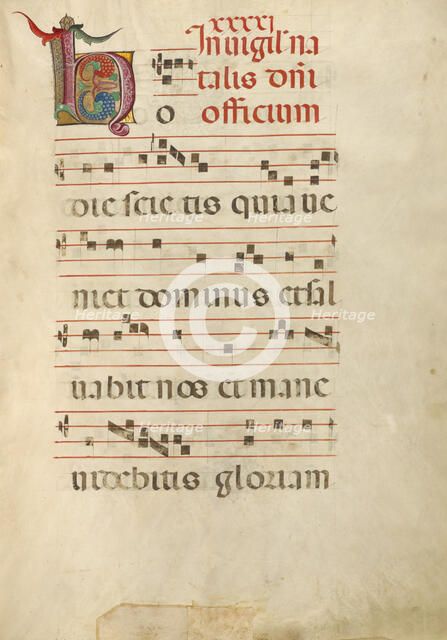 Decorated Initial H; Gradual, about 1460-1480. Creator: Unknown.
