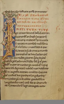 Decorated Initial I, about 1140-1150. Creator: Unknown