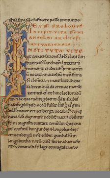 Decorated Initial I, about 1140-1150. Creator: Unknown