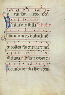 Decorated Initial I; Antiphonal, late 13th century. Creator: Unknown