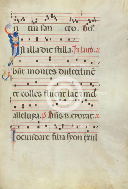 Decorated Initial I; Antiphonal, late 13th century. Creator: Unknown.