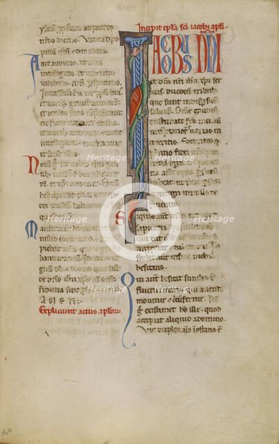 Decorated Initial I; New Testament, late 12th century. Creator: Unknown.