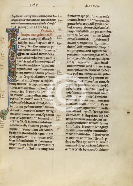 Decorated Initial I; New Testament (with Canons of Priscillian), about 1170. Creator: Unknown.