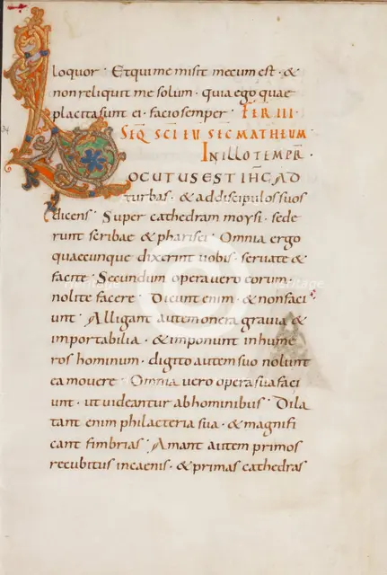 Decorated Initial L; Gospel Lectionary, late 10th century. Creator: Unknown.