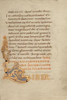 Decorated Initial L; Gospel Lectionary, late 10th century. Creator: Unknown