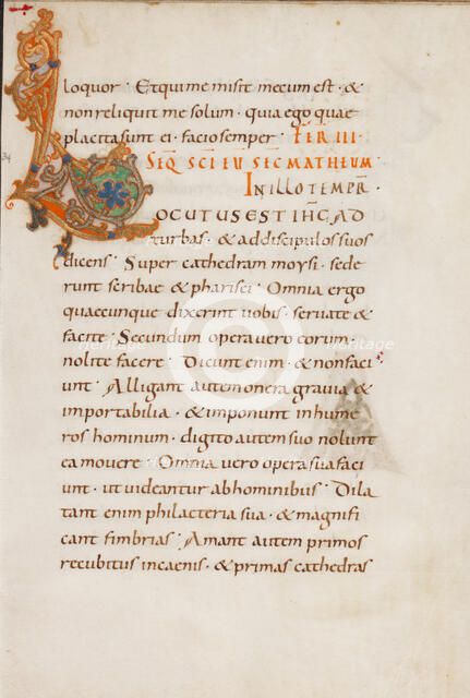 Decorated Initial L; Gospel Lectionary, late 10th century. Creator: Unknown.