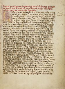 Decorated Initial L; Les Visions du chevalier Tondal, about 1400. Creator: Unknown