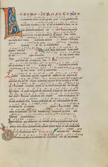 Decorated Initial L; Stammheim Missal, probably 1170s. Creator: Unknown
