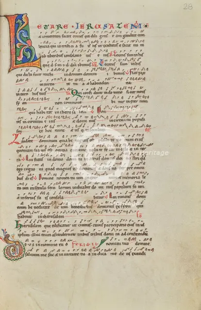 Decorated Initial L; Stammheim Missal, probably 1170s. Creator: Unknown.