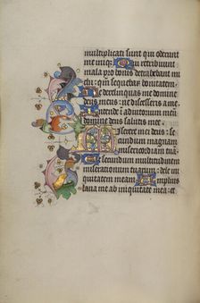 Decorated Initial M; Book of Hours, about 1450-1455. Creator: Unknown