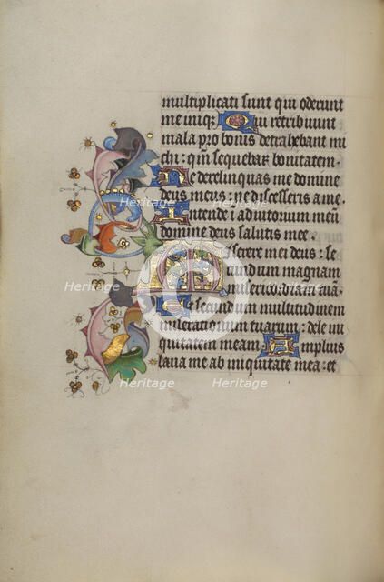 Decorated Initial M; Book of Hours, about 1450-1455. Creator: Unknown.