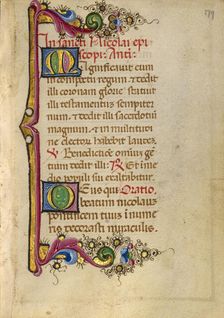 Decorated Initial M; Decorated Initial D; Gualenghi-d'Este Hours, about 1469. Creator: Unknown