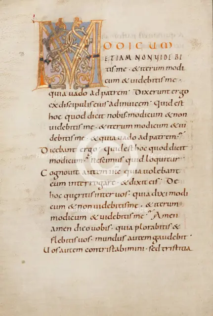 Decorated Initial M; Gospel Lectionary, late 10th century. Creator: Unknown.