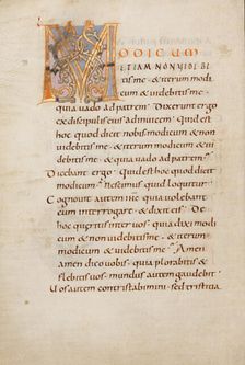 Decorated Initial M; Gospel Lectionary, late 10th century. Creator: Unknown