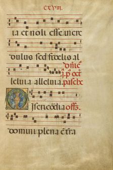 Decorated Initial M; Gradual, about 1460-1480. Creator: Unknown