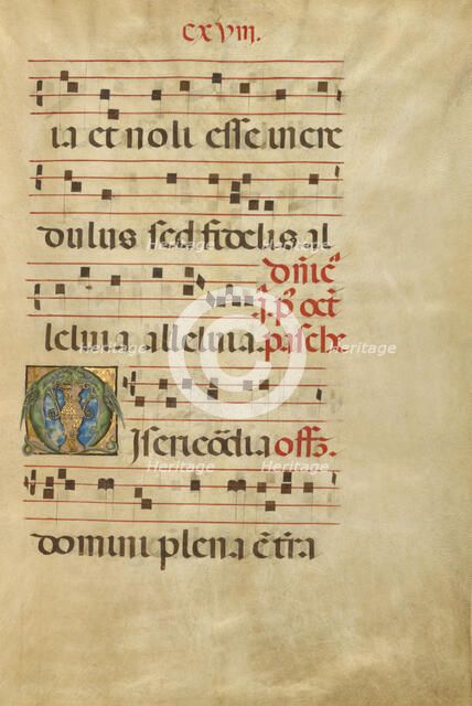Decorated Initial M; Gradual, about 1460-1480. Creator: Unknown.