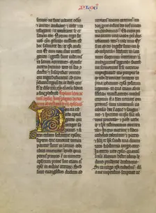 Decorated Initial N, about 1260-1270. Creator: Unknown