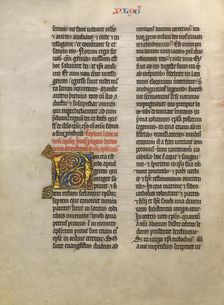 Decorated Initial N, about 1260-1270. Creator: Unknown