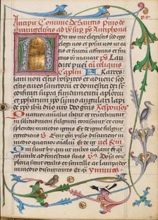 Decorated Initial N; Diurnal, about 1485. Creator: Unknown