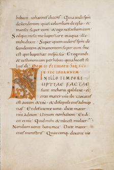 Decorated Initial N; Gospel Lectionary, late 10th century. Creator: Unknown