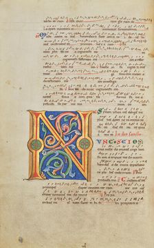 Decorated Initial N; Stammheim Missal, probably 1170s. Creator: Unknown