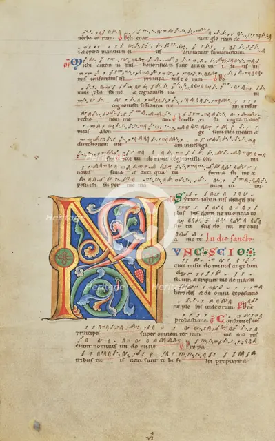 Decorated Initial N; Stammheim Missal, probably 1170s. Creator: Unknown.