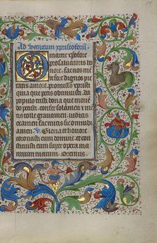 Decorated Initial O; Book of Hours, about 1450-1455. Creator: Unknown