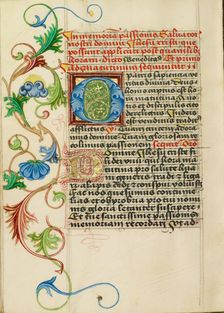 Decorated Initial O; Prayer Book, about 1470-1480. Creator: Workshop of Valentine Noh