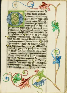 Decorated Initial O; Prayer Book, about 1470-1480. Creator: Workshop of Valentine Noh