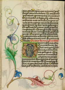 Decorated Initial O; Prayer Book, about 1470-1480. Creator: Workshop of Valentine Noh
