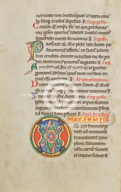 Decorated Initial O; Stammheim Missal, probably 1170s. Creator: Unknown.
