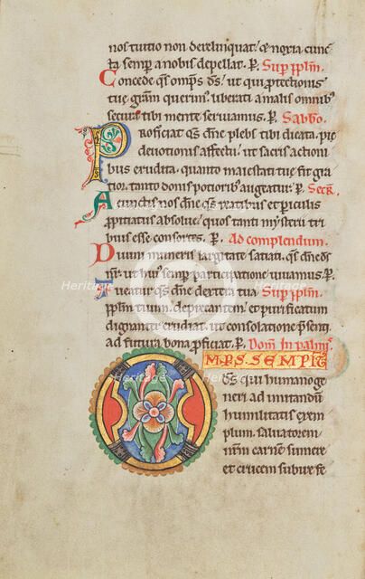 Decorated Initial O; Stammheim Missal, probably 1170s. Creator: Unknown.