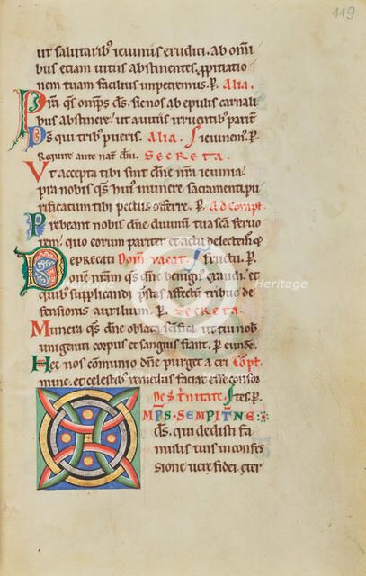 Decorated Initial O; Stammheim Missal, probably 1170s. Creator: Unknown.
