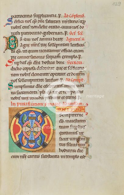 Decorated Initial O; Stammheim Missal, probably 1170s. Creator: Unknown.