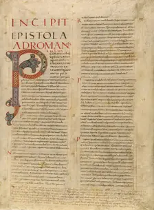 Decorated Initial P, about 845. Creator: Unknown